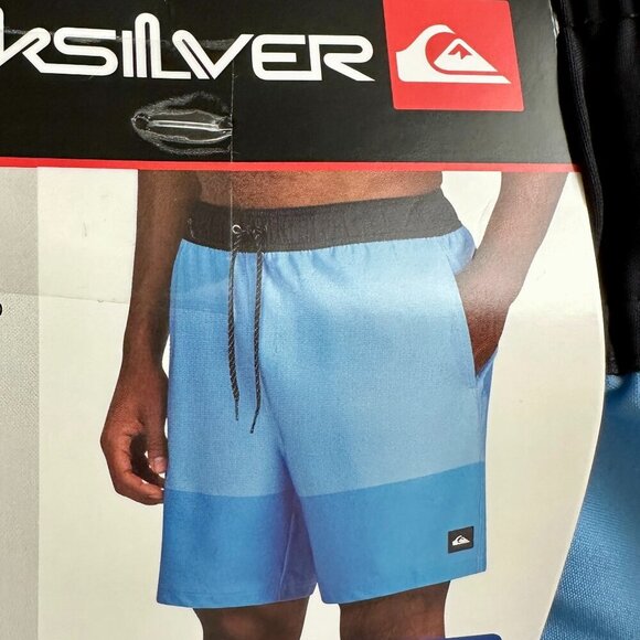 New Quiksilver Men's Volley Swim Shorts Size XL Blue UV Protection Quick Dry - Picture 3 of 13